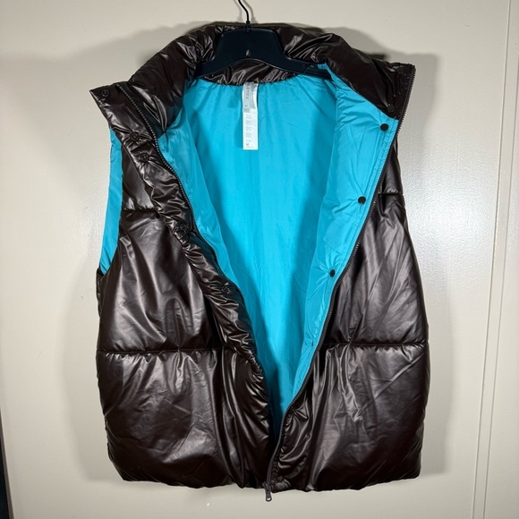 Fabletics Oversized Puffer Vest Brown size Medium - Picture 7 of 9